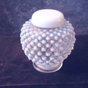 Fenton hobnail covered candy/nut dish